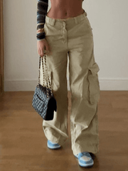 Vaqueros cargo holgados con bolsillos vintage