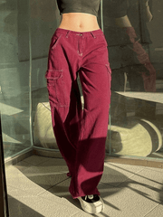 Vintage Seam Detail Baggy Cargo Jeans