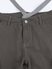 Vaqueros cargo holgados con bolsillo de parche vintage