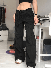 Faded cargo jeans with patch pockets