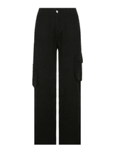 Low Rise verwaschene Cargojeans