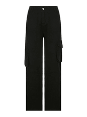 Low Rise verwaschene Cargojeans