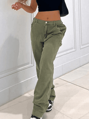 Vintage Washed Green Cargo Jeans