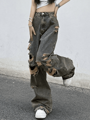 Zerrissene Jeans aus Stonewashed-Denim