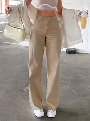 Schlichte High Waist Flared Jeans