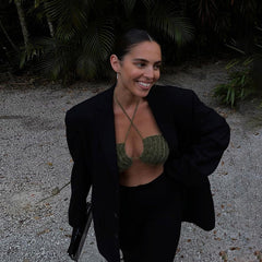 Strick-Crop-Top mit Neckholder