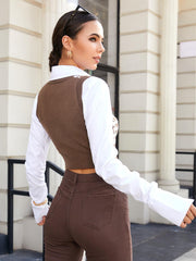 Kurze Pullunderweste Light Academia