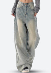Baggy-Jeans mit niedriger Taille