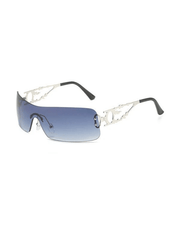 Randlose Vintage-Sonnenbrille mit Flammenrahmen