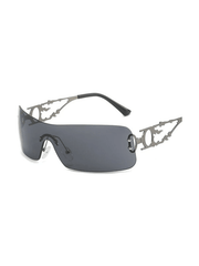 Randlose Vintage-Sonnenbrille mit Flammenrahmen