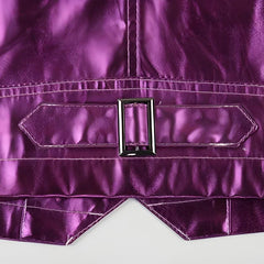 Metallic-Fuchsia-Kunstlederjacke