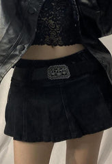 Mini-Skaterrock aus Denim