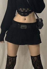 Mini-Skaterrock aus Denim