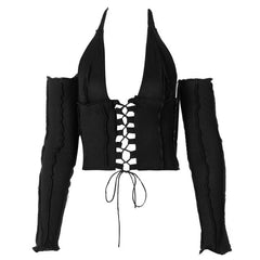 Nothing To Hide Lace Up Top