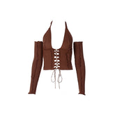 Nothing To Hide Lace Up Top