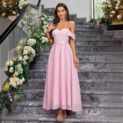 Elegantes Bandeau-Trägerkleid in Unifarbe, langes, figurbetontes, rückenfreies Abendkleid