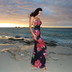 Flower Hip Beach Vacation Style Sundress