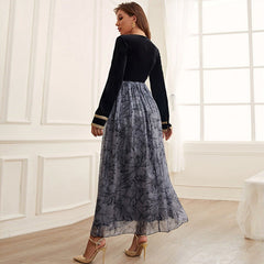 Maxi Dress High Waist Black Dress Organza Dress