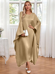 Maxi Dress Batwing Sleeve Loose Robe Turkish Dress Elegant
