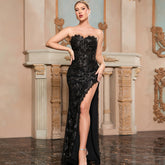 Slim Fit Formal Dress Side Split Dress Heavy Industry Evening Dress