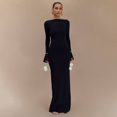 Floral Decoration V neck Front Back Wearable Maxi Dress