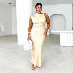 Design Slim Shoulder Fishtail Satin