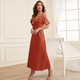 Dress Ruffled Decorative Elegant Graceful Cami Dress