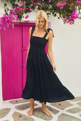 Elegantes bedrucktes, ärmelloses, rückenfreies Schnürkleid für