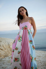 Sling Graffiti Printing Large Swing Dress