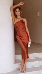 Back Lace up Slim Fit Mid-Length Dress