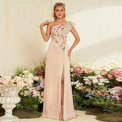 Vestido de noche con escote en V profundo, abertura alta, espalda descubierta, vestido de noche para cóctel o fiesta.