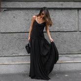 Elegant Design V neck Brace Slim Slimming Elegant Evening Dress French Anklet