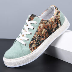 Zapatillas deportivas transpirables de suela blanda con cordones para el tiempo libre