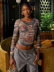 Crop Top mit altägyptischem Mystique-Symbol