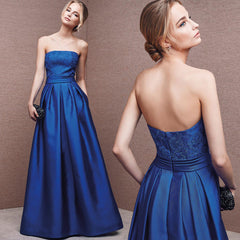 Royal Blue Evening Dress Bridal Elegant Toast Dress Long Wedding Dress Performance Cocktail Party