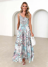 Ladies Maxi Dress Strap Backless Loose Dress