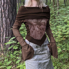 Fairy Grunge Mesh Transparent Top