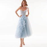 Slim Mesh Dress Cocktail Princess Dress 3D Decoration