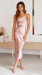 Back Lace up Slim Fit Mid-Length Dress