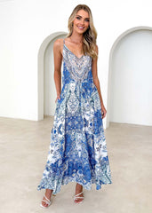 Ladies Maxi Dress Strap Backless Loose Dress