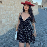 Backless Slingback Polka Dot Printing