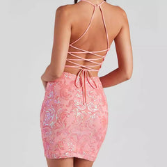 Party Sequined Embroidered Tight Dress