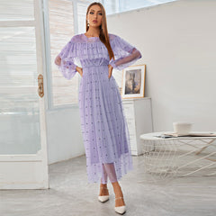 Modisches, elegantes Netz-Kleid