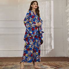Elegante vestido con mangas de murciélago