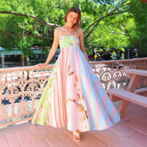 Sling Graffiti Printing Large Swing Dress