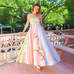 Sling Graffiti Printing Large Swing Dress