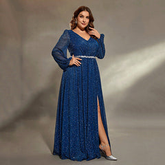 Plus Size Chorus Performance Costume Evening Dress