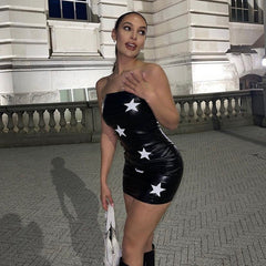 Top de tubo estampado para fiestas y reuniones