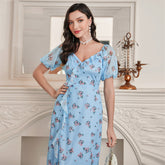 Fashionable Elegant French High Waist Dress