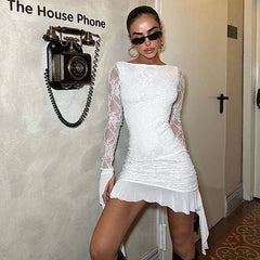 Elegant Charming Slim Slimming Lace Strap Package Hip Dress